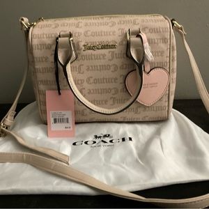 NWT JUICY COUTURE SPEEDY SATCHEL SANDSTONE LOGO